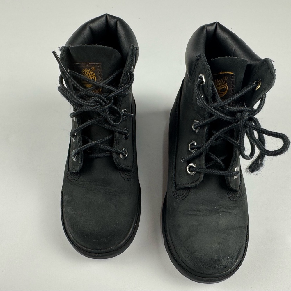 Timberland Black Nubuck Toddler 6-inch waterproof black boot size 10 - Picture 5 of 9